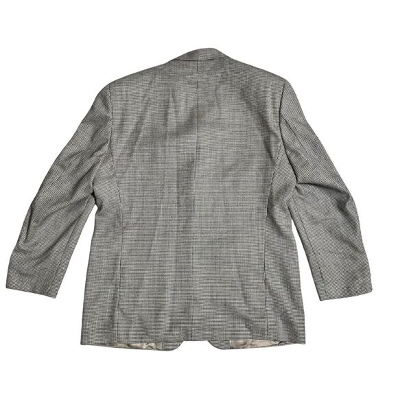 Gianni Versace Vintage Wool Mens Grey Black White Houndstooth Blazer Suit Sz 52R - Picture 4 of 9